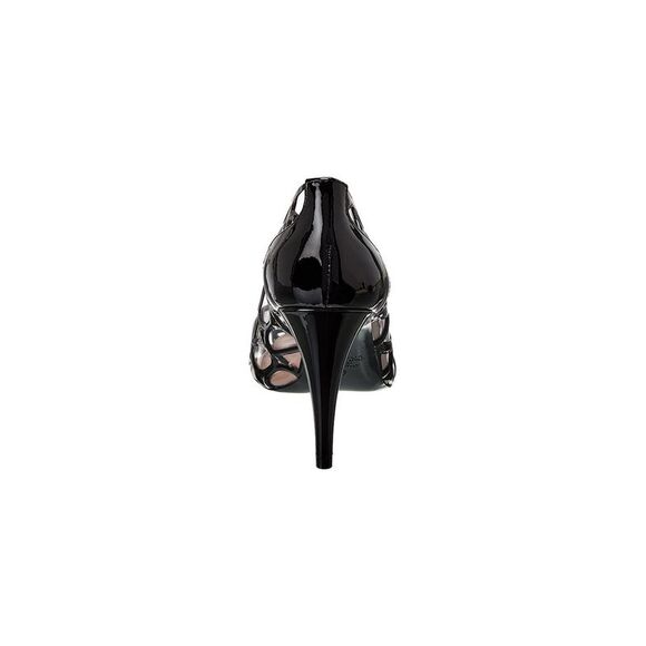 Valentino Vlogo 90 Vinyl & Patent Pump, Black - Picture 3 of 5